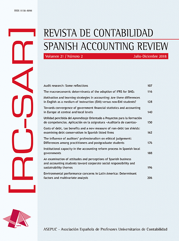 Go to journal home page - Revista de Contabilidad